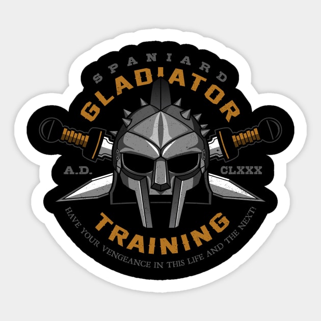 Spaniard Gladiator Training Sticker by RyanAstle